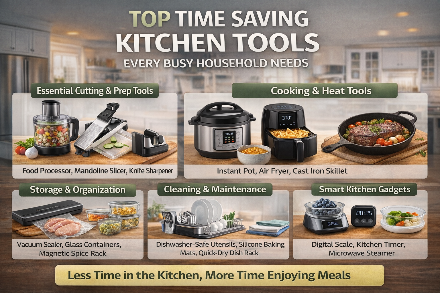 Top Time Saving Kitchen Tools Every Busy Household Need