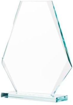 6" Jade Pyramid Crystal Award with Custom Engraving - Personalized Corporate Trophy Awards