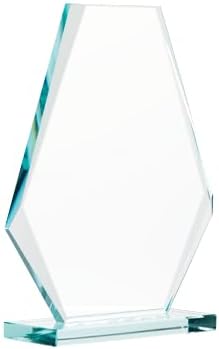 6" Jade Pyramid Crystal Award with Custom Engraving - Personalized Corporate Trophy Awards