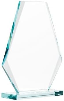6" Jade Pyramid Crystal Award with Custom Engraving - Personalized Corporate Trophy Awards