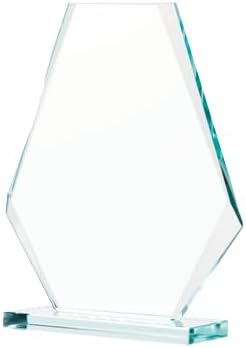 6" Jade Pyramid Crystal Award with Custom Engraving - Personalized Corporate Trophy Awards