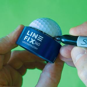 LineFix360 (BLUE) Golf Ball Alignment Marker – Precision 360° Line Tool for Enhanced Putting Accuracy