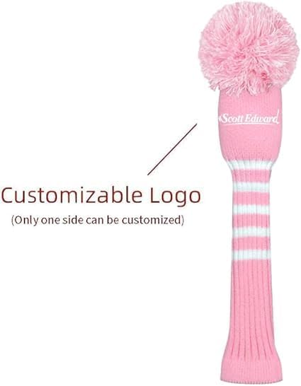 Scott Edward 1/3/4PCS Multi-Style Optional Individualized Knit Golf Club Head Covers, Driver Wood(460cc) Fairway Wood and Hybrid(UT)，for Male/Female Golfers,Custom