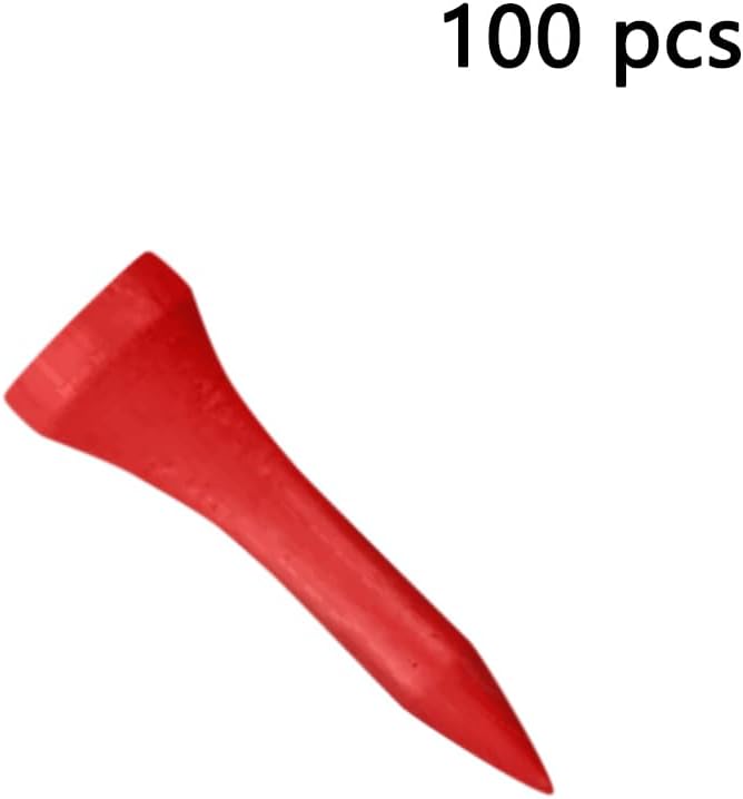 Wooden Golf Tees 3-1/4", 2-3/4", 1-1/2" Available,100 Count (Natural Color, White, Black, Blue, Red, Pink)