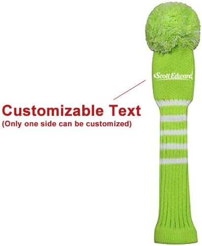 Scott Edward 1/3/4PCS Multi-Style Optional Individualized Knit Golf Club Head Covers, Driver Wood(460cc) Fairway Wood and Hybrid(UT)，for Male/Female Golfers,Custom
