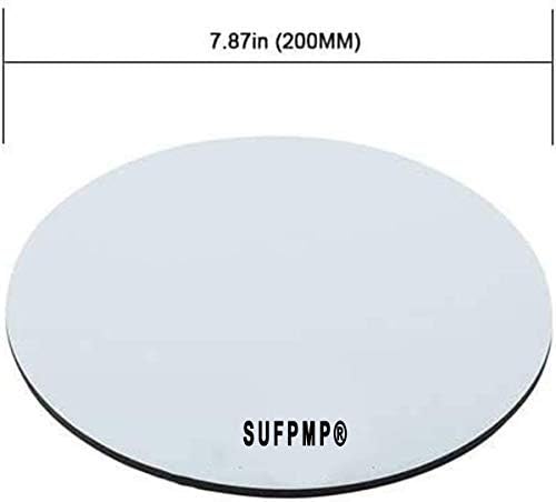 Mouse Pad Geometric Navy Blue Gold, Round Mousepad, Non-Slip Rubber Base Mouse Mat for Laptop and Computer