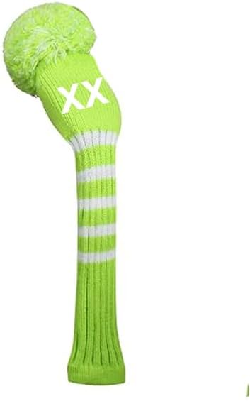 Scott Edward 1/3/4PCS Multi-Style Optional Individualized Knit Golf Club Head Covers, Driver Wood(460cc) Fairway Wood and Hybrid(UT)，for Male/Female Golfers,Custom
