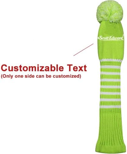 Scott Edward 1/3/4PCS Multi-Style Optional Individualized Knit Golf Club Head Covers, Driver Wood(460cc) Fairway Wood and Hybrid(UT)，for Male/Female Golfers,Custom