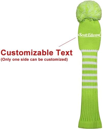 Scott Edward 1/3/4PCS Multi-Style Optional Individualized Knit Golf Club Head Covers, Driver Wood(460cc) Fairway Wood and Hybrid(UT)，for Male/Female Golfers,Custom