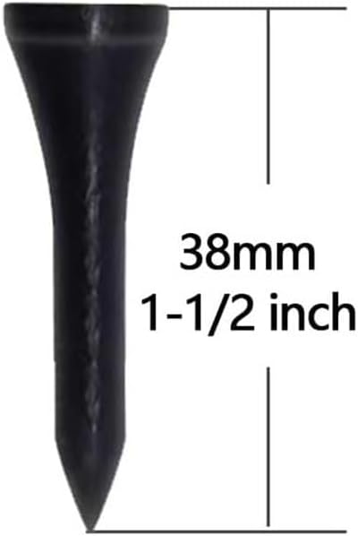 Wooden Golf Tees 3-1/4", 2-3/4", 1-1/2" Available,100 Count (Natural Color, White, Black, Blue, Red, Pink)