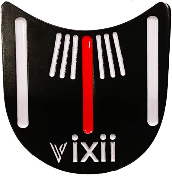 S.M.A.R.T. Golf Ball Marker - 1.25" x 1.25" Triple Track Golf Ball Alignment Marking Tool, U-Shaped Marking Stencil for Perfect Alignment and Identification Tool with Magnetic Clip - Black