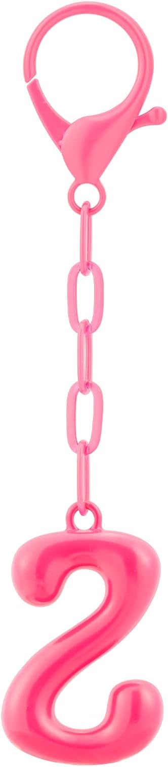 Initial Bag Charms, Bubble Letter Charm for Handbags, Cute Keychain with Letter, Initial Bag Charms for Women