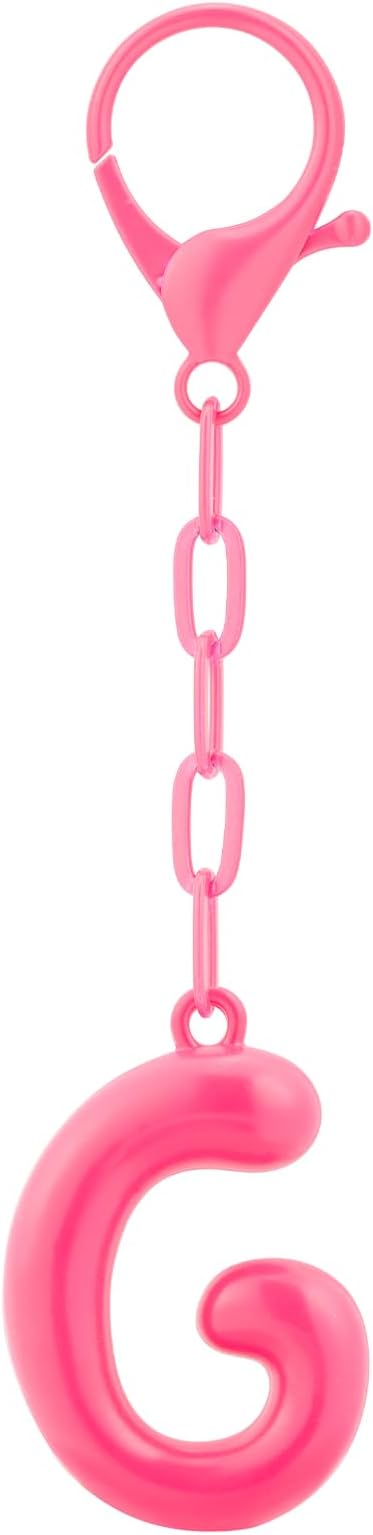 Initial Bag Charms, Bubble Letter Charm for Handbags, Cute Keychain with Letter, Initial Bag Charms for Women