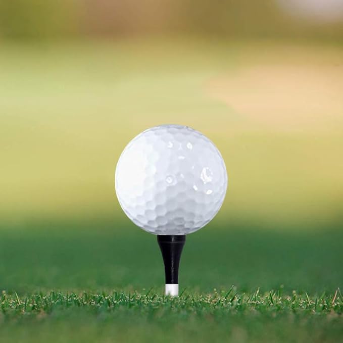 Wooden Golf Tees 3-1/4", 2-3/4", 2-1/8", 1-1/2" Available, 100 Count (Natural Color, White, Black, Blue, Red, Green, Yellow, Pink, Orange)