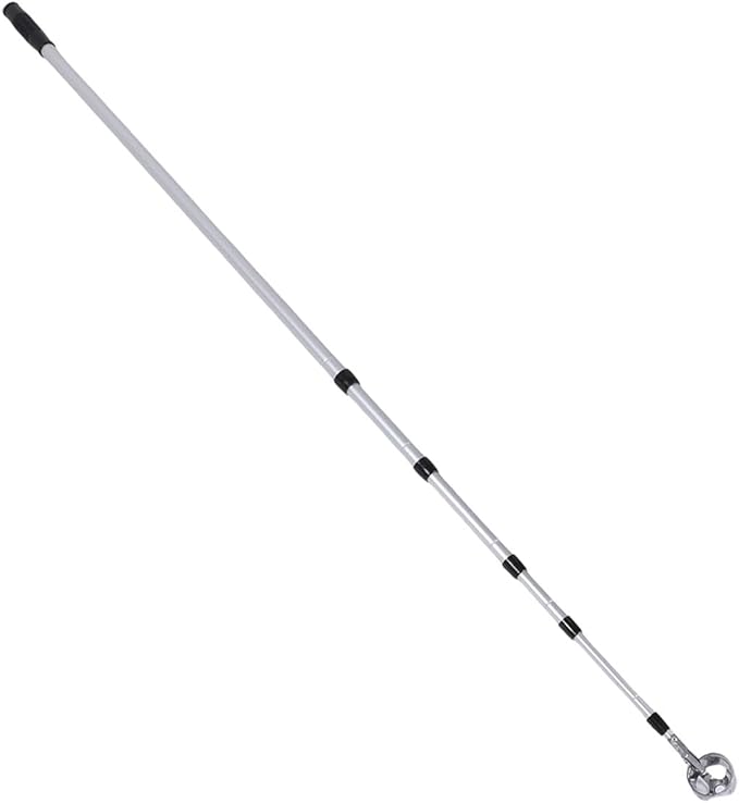 SUNGOOYUE Golf Ball Grabber Aluminum Alloy Ball Retriever with Lockable K Head for Water Hazard and Rough Terrain Efficient Scoop Net Design Ergonomic Grip