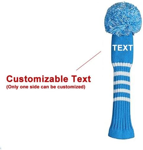 Scott Edward 1/3/4PCS Multi-Style Optional Individualized Knit Golf Club Head Covers, Driver Wood(460cc) Fairway Wood and Hybrid(UT)，for Male/Female Golfers,Custom