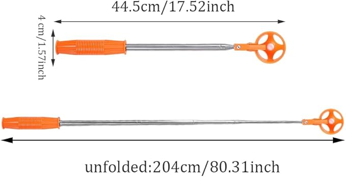 Kakalote Golf Ball Retriever, Portable Telescopic Scoop Saver Pick Up Golf Ball Grabber Pick Up with Locking Clip