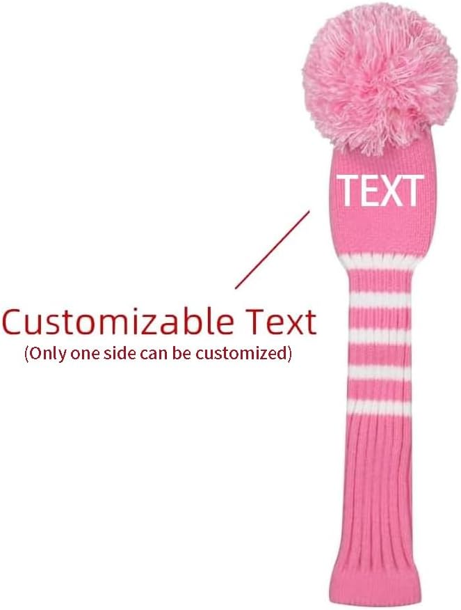 Scott Edward 1/3/4PCS Multi-Style Optional Individualized Knit Golf Club Head Covers, Driver Wood(460cc) Fairway Wood and Hybrid(UT)，for Male/Female Golfers,Custom