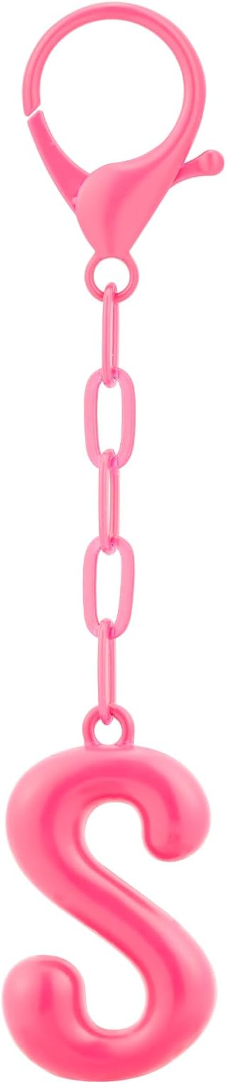 Initial Bag Charms, Bubble Letter Charm for Handbags, Cute Keychain with Letter, Initial Bag Charms for Women