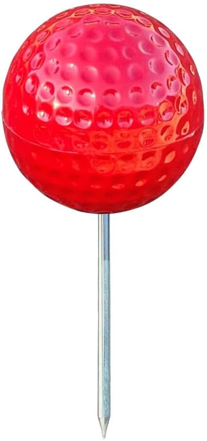 Sandbaggy Plastic Tee Markers for Golf Course (UV Resistant) - Steel Spike - Safety Caps Included