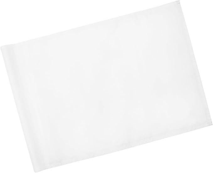 KINGTOP Golf Flag 20x14 Inch - Plain White, 420D Nylon, Tube Inserted - Standard Putting Green Flags for Backyard Practice, Golf Courses, Country Club, 1-Pack