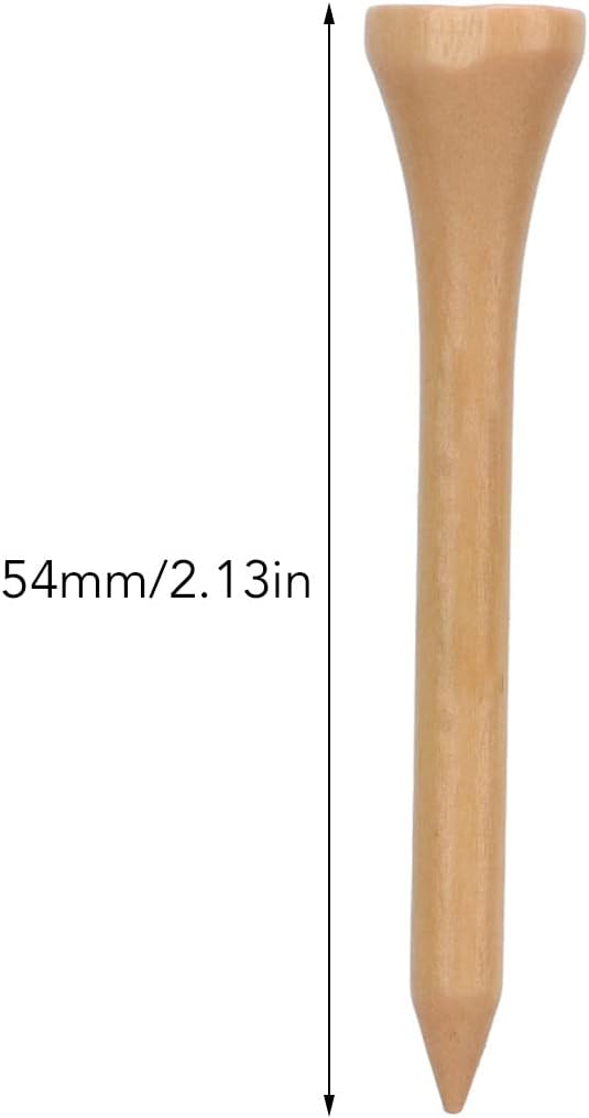 plplaaoo Professional Golf Tees 50pcs Premium Wooden Golfing Tees for Improved Accuracy and Power Durable Maple Wood Golf Accessories