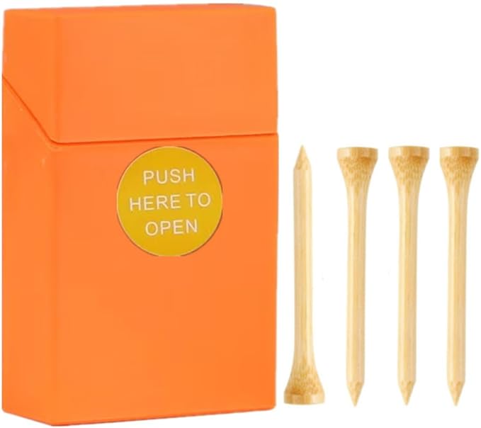 Premium Bamboo Golf-Tees | 18 Count, 2-3/4 or 3-1/4 Inch Wooden Tees | Pop-up Packaging and Cool Organization | Funny Golf Accessory for Golfers