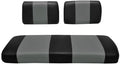 Seat Cover Replacement for Yamaha G-2/G-9 Golf Cart - Front Bench Seat - Premium Marine Vinyl -5 Panel Stitching - Staple On Installation - Two-Tone Golf Cart Seat Covers (Black & Charcoal)