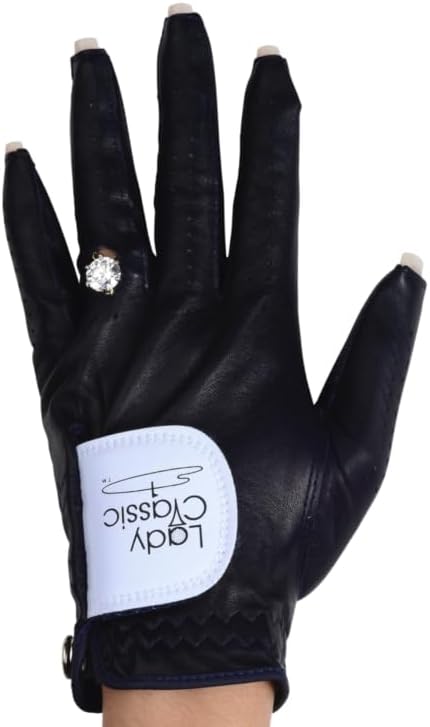 Women’s Left for Right Handed Golfers Golf Glove for Nails and Rings | Contour Fit for Comfort & Open-Tip Nail Slots | Breathable Stylish Golf Gloves for Women
