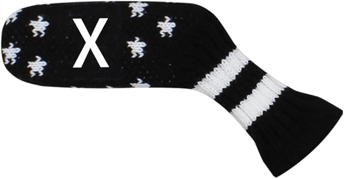 Scott Edward 1/7/10 Pcs Knitted Golf Club Head Covers for Irons Wedge Cuteness and Basically Socks Shape Washable Golf Club Head Protector on Pattern Style Double Sided Customized