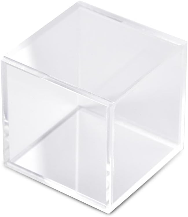 GRAND ORANGE Golf Ball Display Clear Case Cube Square Stackable Holder Plastic