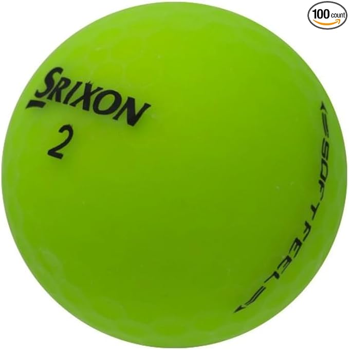 LostGolfBalls - Srixon Soft Feel Matte Green Golf Balls in Mint Condition, Recycled Used Golf Balls, AAAAA Quality, Soft Feel, Green