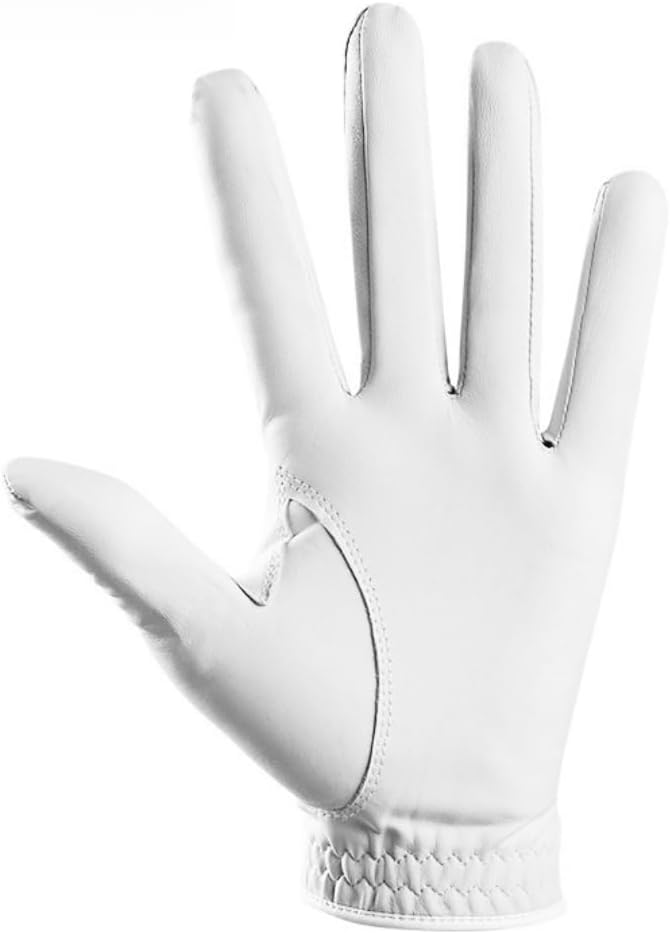 Golf Gloves Men Ergonomic Ultra Thin Leather Golf Gloves Wear Resistant White Men's Golf Glove
