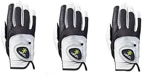HIRZL Trust Control 2.0 Golf Gloves, All Weather Mens Golf Glove, White/Black, Kangaroo Leather Palm, Cabretta Leather Backhand, Trusted by Pro’s, Sweat Free, Ultimate Grip