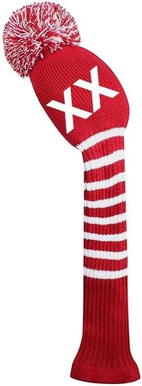 Scott Edward 1/3/4PCS Multi-Style Optional Individualized Knit Golf Club Head Covers, Driver Wood(460cc) Fairway Wood and Hybrid(UT)，for Male/Female Golfers,Custom