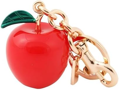 Cherry Bag Charm for Handbag, Big-Apple Strawberry Fruit Bag Charm Cherry Car Accessories KeyChain