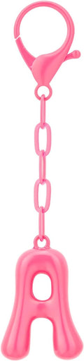 Initial Bag Charms, Bubble Letter Charm for Handbags, Cute Keychain with Letter, Initial Bag Charms for Women