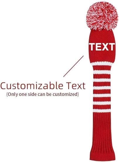 Scott Edward 1/3/4PCS Multi-Style Optional Individualized Knit Golf Club Head Covers, Driver Wood(460cc) Fairway Wood and Hybrid(UT)，for Male/Female Golfers,Custom