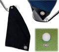 Magnetic 6-in-1 Multi Tool Golf Towel - Magnetic Towel - Ball Marker - Silicone Brush - Groove Cleaner - Bottle Opener - Bag Clip - Microfiber Waffle Design - Men's and Women's Golf - Golf Gifts