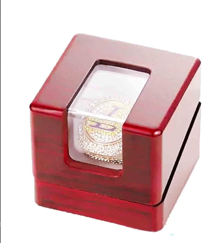 NW Championship Ring Display Case Single Box Real Wood |Single Stand 1 Slot| Gift for Sports Fans