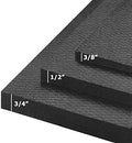 American Floor Mats - Heavy Duty Stall Tiles - Stable/Horse Flooring - Thick, Durable Rubber Solid Black 6 Border Tiles 1/2" Thick Expansion Set