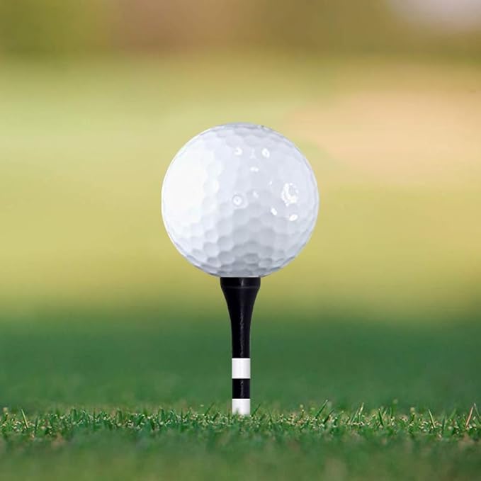 Wooden Golf Tees 3-1/4", 2-3/4", 2-1/8", 1-1/2" Available, 100 Count (Natural Color, White, Black, Blue, Red, Green, Yellow, Pink, Orange)