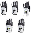 HIRZL Trust Control 2.0 Golf Gloves, All Weather Mens Golf Glove, White/Black, Kangaroo Leather Palm, Cabretta Leather Backhand, Trusted by Pro’s, Sweat Free, Ultimate Grip