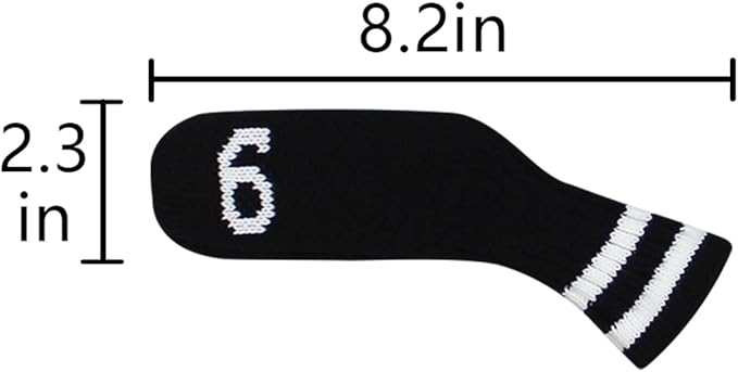 Scott Edward 10 Pcs Golf Club Head Covers for Irons Cuteness Basically Socks Shape Washable Durable Golf Club Head Protector Double Sided Knit Suitable for Most Brands