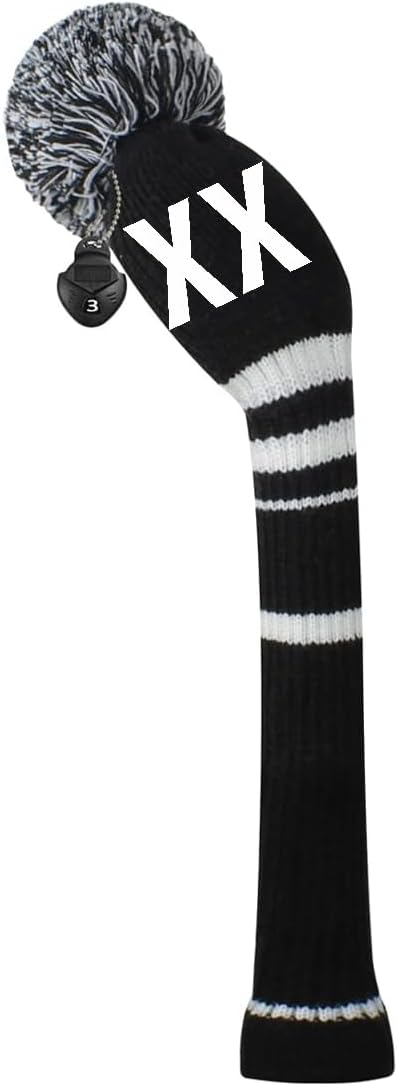 Scott Edward 1/3/4PCS Multi-Style Optional Individualized Knit Golf Club Head Covers, Driver Wood(460cc) Fairway Wood and Hybrid(UT)，for Male/Female Golfers,Custom
