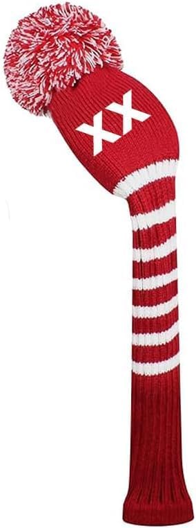 Scott Edward 1/3/4PCS Multi-Style Optional Individualized Knit Golf Club Head Covers, Driver Wood(460cc) Fairway Wood and Hybrid(UT)，for Male/Female Golfers,Custom