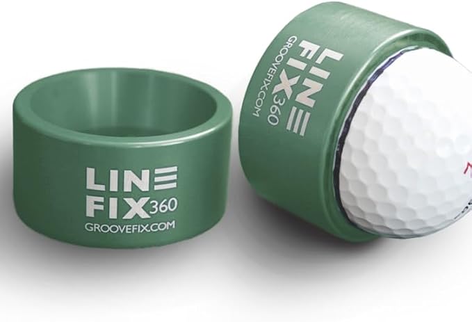 LineFix360 (Green) Golf Ball Alignment Marker – Precision 360° Line Tool for Enhanced Putting Accuracy