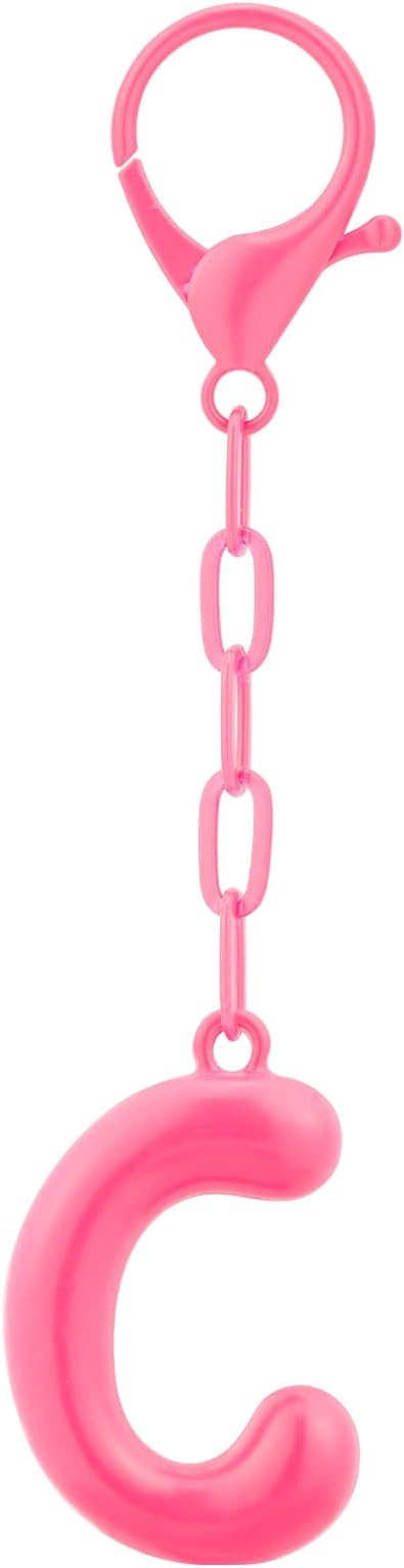 Initial Bag Charms, Bubble Letter Charm for Handbags, Cute Keychain with Letter, Initial Bag Charms for Women