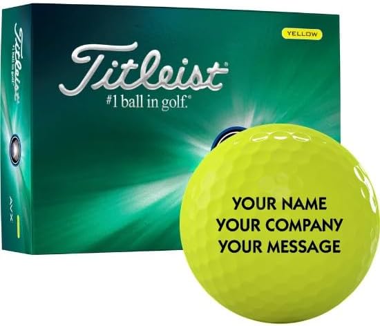 Titleist AVX Yellow Personalized Golf Balls