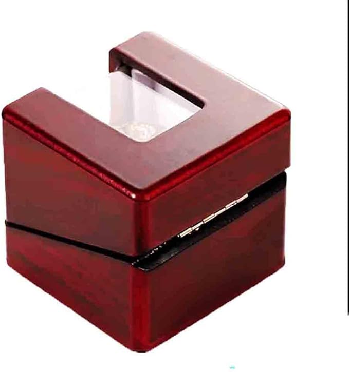 NW Championship Ring Display Case Single Box Real Wood |Single Stand 1 Slot| Gift for Sports Fans